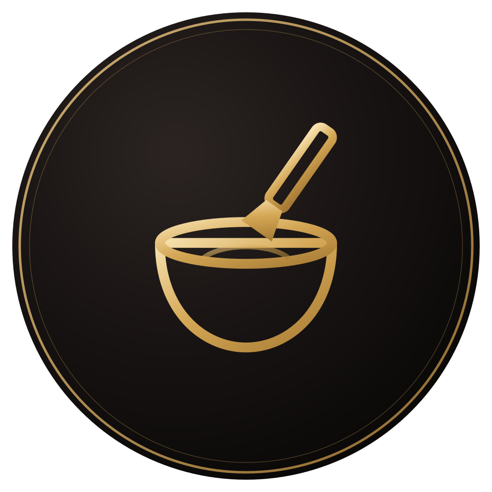 Hair color mixing bowl icon
